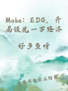 Moba：EDG，開局領先一萬經(jīng)濟
